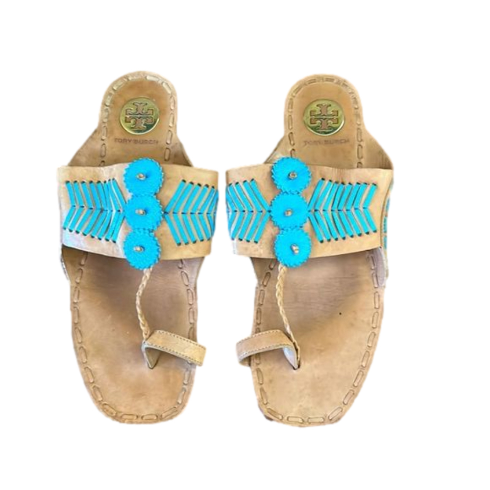 TORY BURCH leather Tanya boho sandals